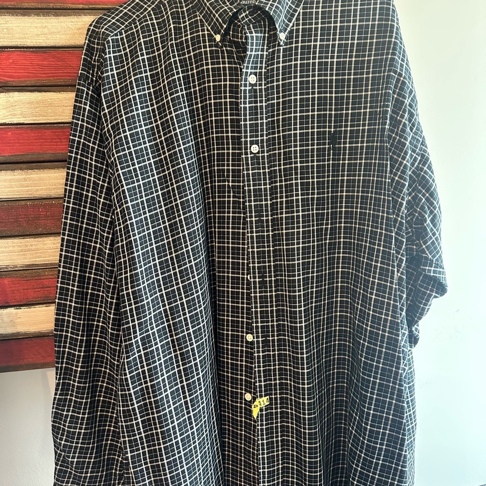Ralph Lauren Black and White Casual Button Down Shirt​